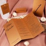 Winietki ślubne na złotym papierze - Gold Envelope